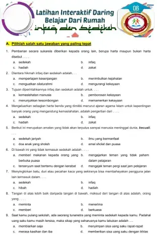 Latihan Interaktif Infaq dan Sedekah