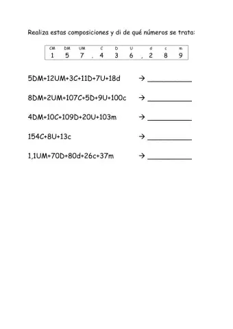 Composición de números 2
