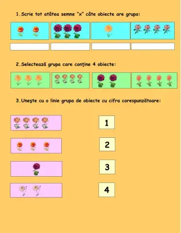 Fisa numarul si cifra 4