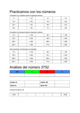 Practicamos con los números