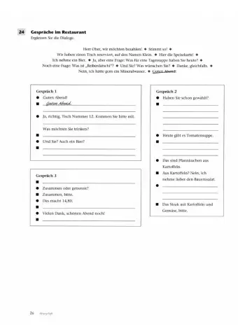 Gespräche im Restaurant