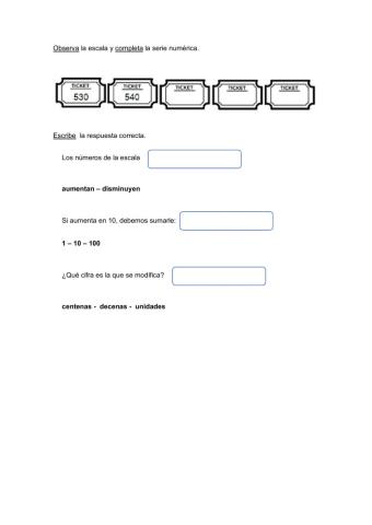 Mini escala de 10 en 10