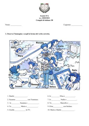 Numeri ordinali, ripasso verbi, ripasso verbo avere