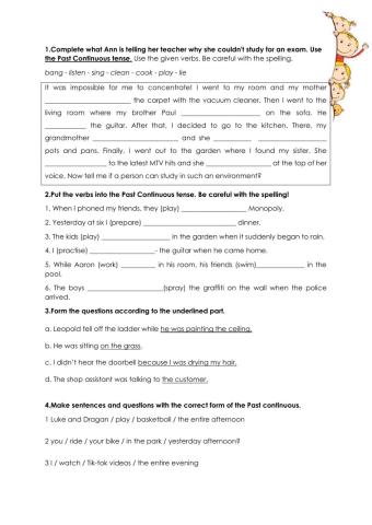 Past Continuous practice