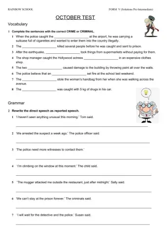 FORM V - October Test