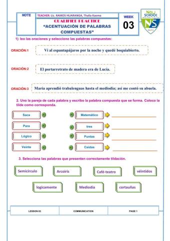 Tildación de palabras compuestas