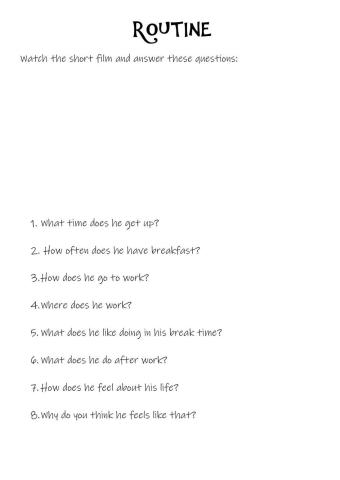 Routine - short film