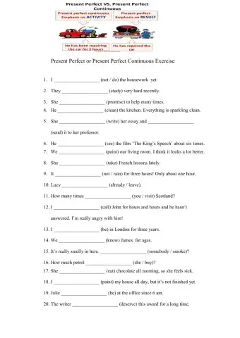 Present Perfect vs Present Perfect Continuous