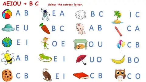 Vowels and B - C