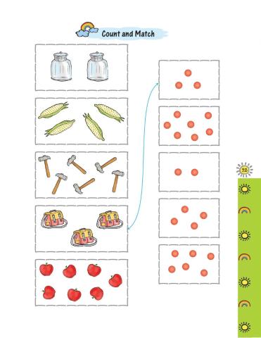 Numbers 1 to 9 COUNT AND MATCH