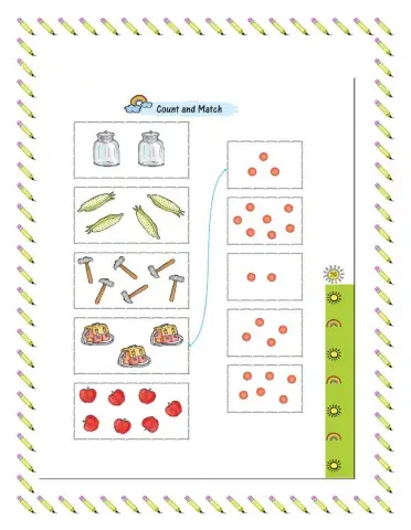 Numbers 1 to 9 COUNT AND MATCH