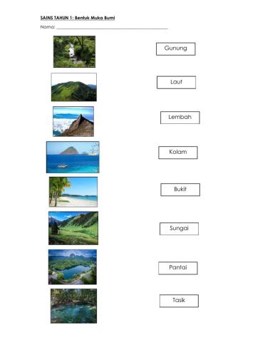 SAINS TAHUN 1: BUMI - Bentuk Muka Bumi