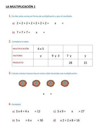La multiplicación 1