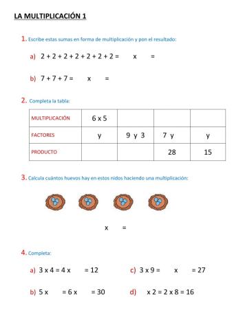 La multiplicación 1