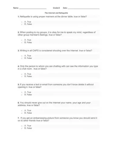 The Internet and Netiqutte