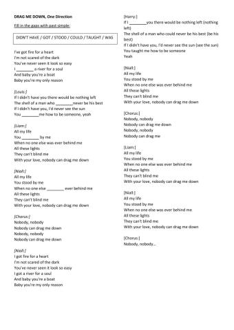 Drag me down, One direction