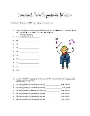 Compound Time Signatures Revision