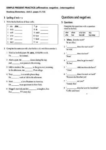 Simple Present (aff-neg-int)