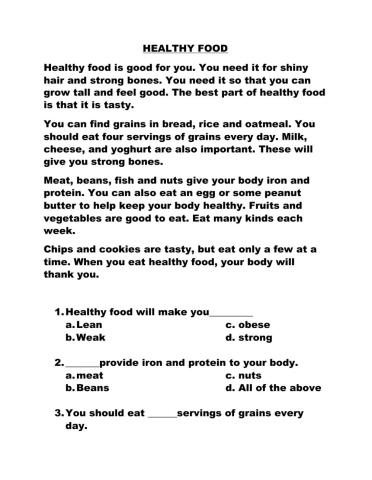 Science practice food