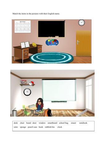 Classroom objects