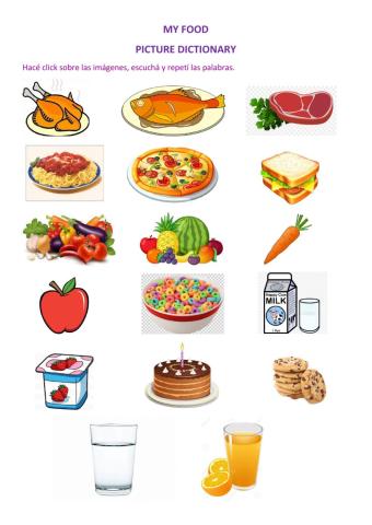 MY FOOD Picture Dictionary