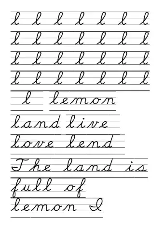 D'nealian cursive