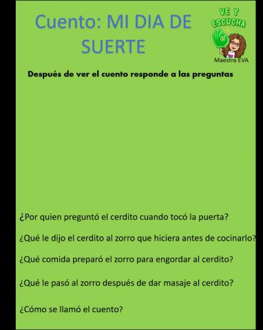 Cuento mi dia de suerte