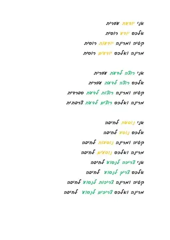 דף עבודה- שם הפועל