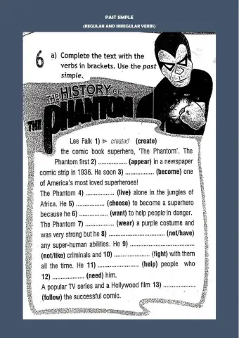 Past simple regular and irregular