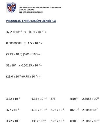 Producto en notación científica