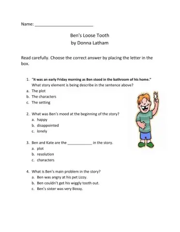 story elements loose tooth