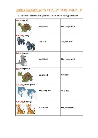 WILD ANIMALS (Is it? - Are they?)