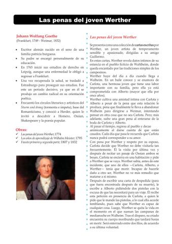 Goethe - Las penas del joven Werther