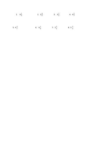 Mixed number to decimals