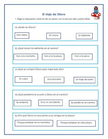 Comprensión de lectura