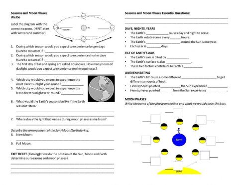 SC.8.E.5.9 Seasons and Moon Phases Part 1