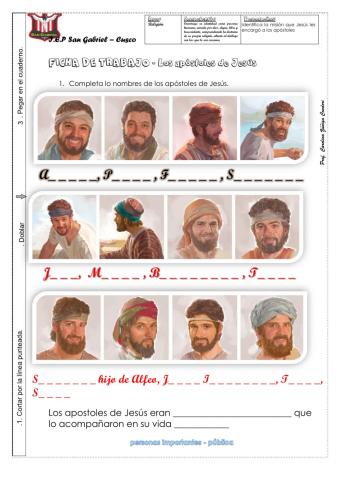 Los apóstoles de jesús- religión