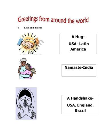 Greetings around the world