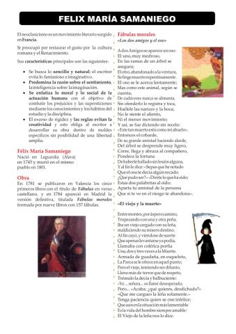 Neoclasicismo Español - Samaniego e Iriarte
