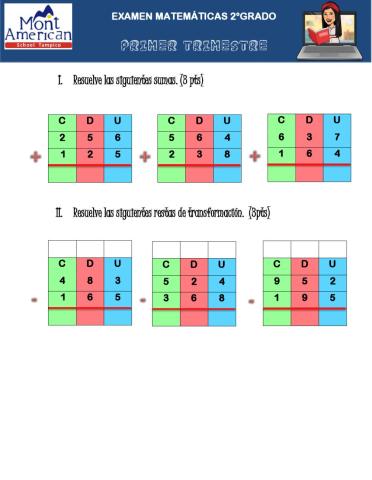 Examen 2° Matemáticas 