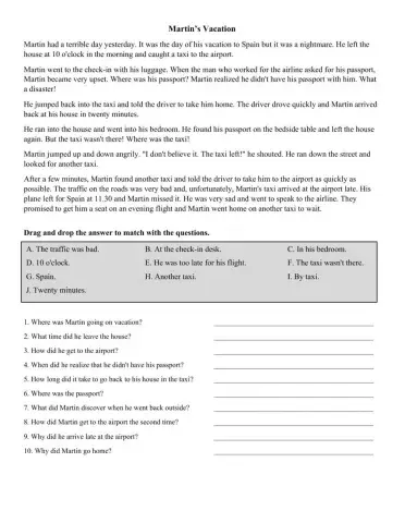 Reading : Martin's day