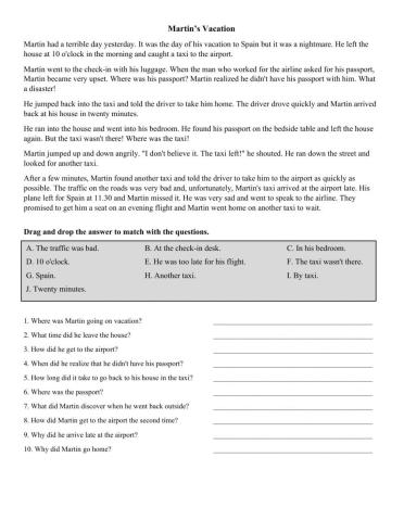 Reading : Martin's day