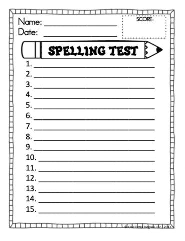 Spelling Assessment. Module 2, Week 1. Adding -s and -es
