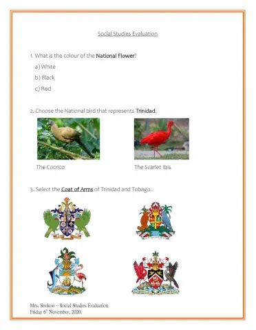 Social studies evaluation