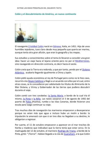 Extraer ideas de un texto