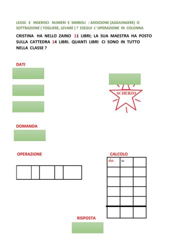 Problema : addizione o sottrazione?