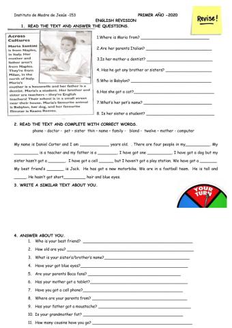 PRIMER AÑO - REVISION