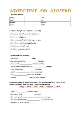 Adjective or adverb