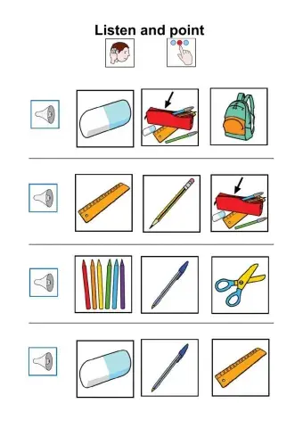 Vocabulario materiales escolares