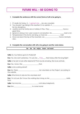 Future will- be going